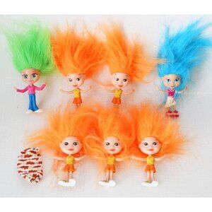 Lot Of 8 Trolls Doll/Mini Trollz Figure McDonalds